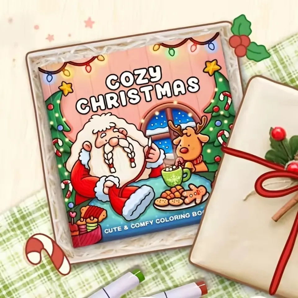 Cozy Christmas Coloring Book for Adults Cute Drawing Book Perfect Gift for Christmas Party and Birthday