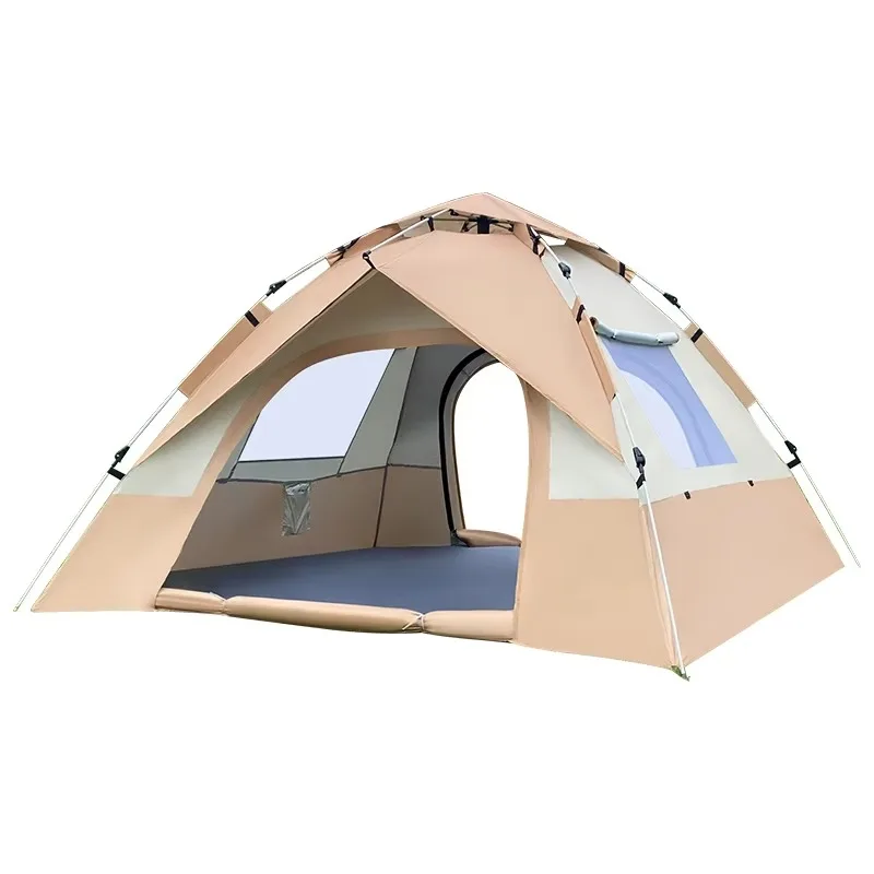 Polar Everest 3-4 Person Automatic Waterproof Sunshade Camping Tent with Fiberglass Pole for Outdoor Hiking Picnic