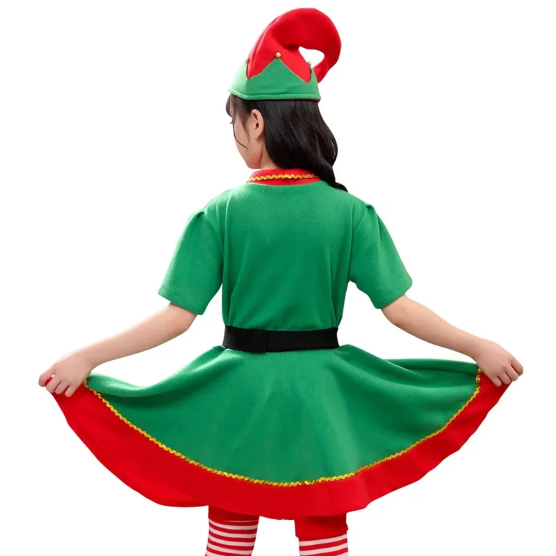 Halloween Christma Santa Claus Elf Costume Kids Adult Family Matching Clothes New Year Outfit Girls Boys Santa Claus Cosplay Hat
