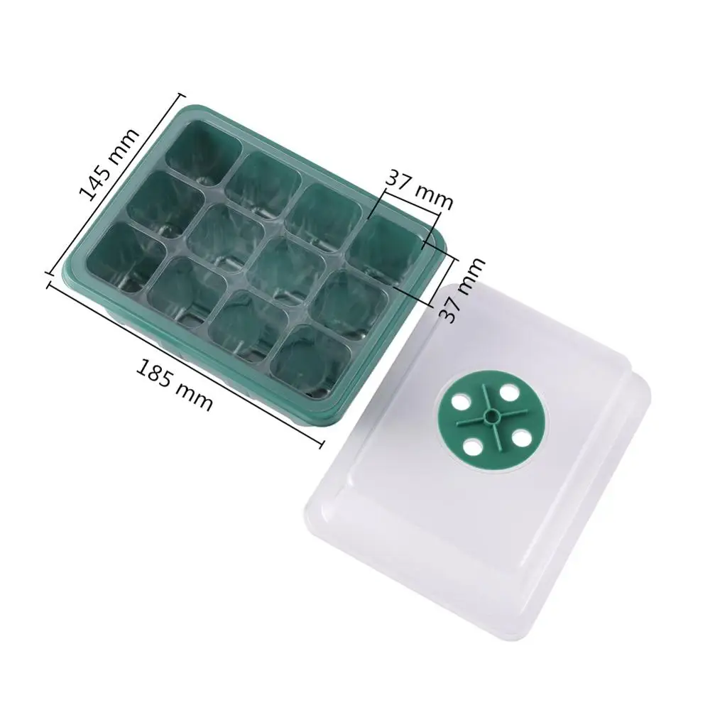 5Pc 12 Hole Seedling Starter Tray Pot Seed Germination Plant Propagation Nursery Box With Lid Garden Balcony Cultivation Planter