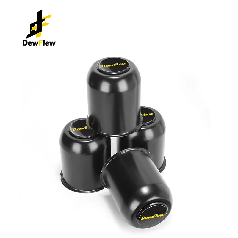 

DewFlew 2/4Pcs 95mm Hub 110mm H Stainless Trailer Wheel Center Caps For Truck Wheel 3.74" Closed-End Push Through Center Caps