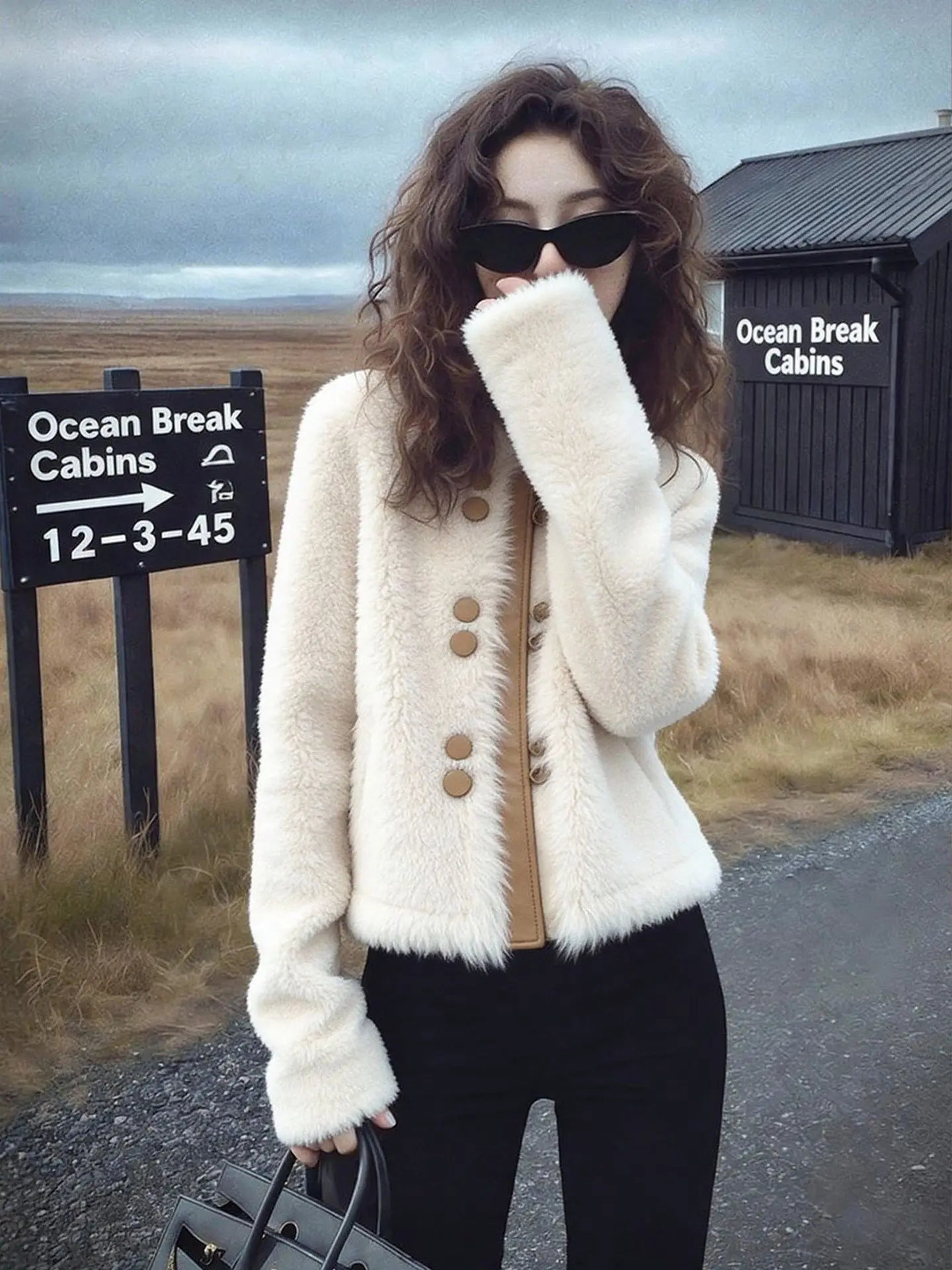 

Новое женское модное повседневное длинное пальто из высококачественного натурального меха ягненка, белое, мягкое, пушистое, весеннее, в корейском стиле