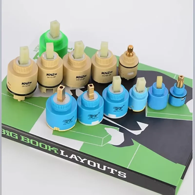 Ceramic Faucet Cartridge Mixing Valve Core 25/35/40mm Temp Resistant Kitchen Sink Basin Repair Part