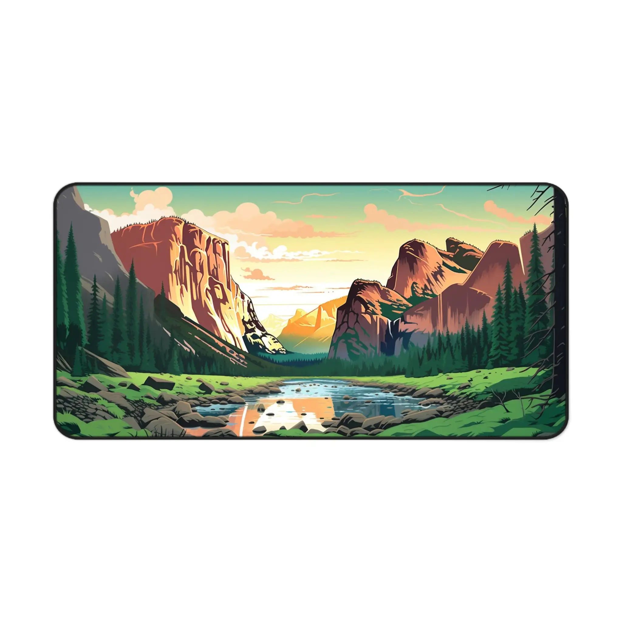 Taman Nasional Yosemite, Alas Mouse Lucu, Alas Meja Yosemite XXL, Alas Dekoratif Meja Gaming Kantor, Hadiah Sempurna untuk Teman.