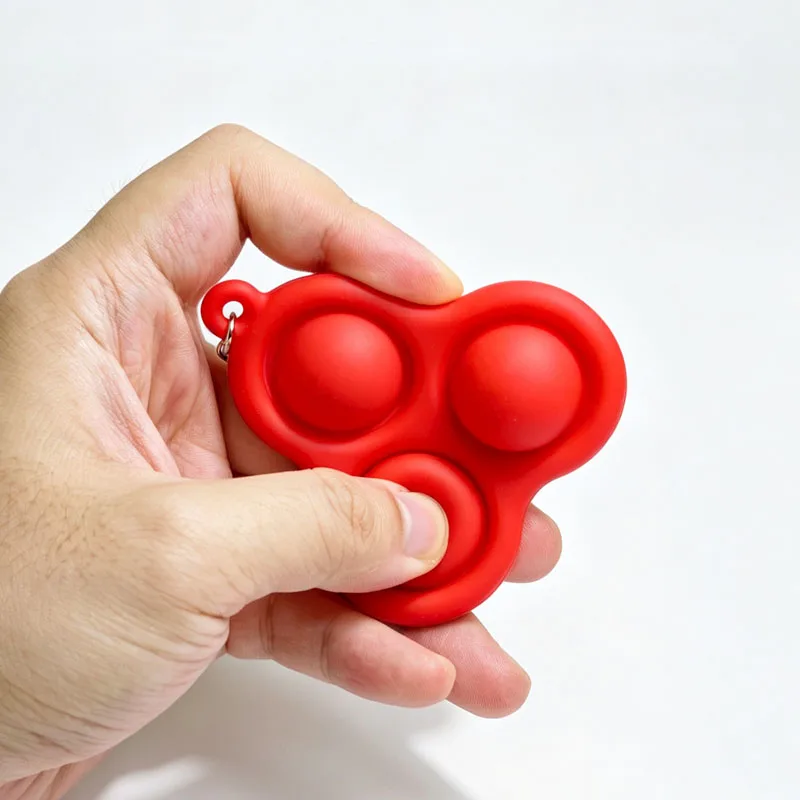 Push Bubbles Keychain Backpack Charm Silicone Stress Relief Fidget Toys ADHD Decompression Gifts Prizes Party Travel Office Fun