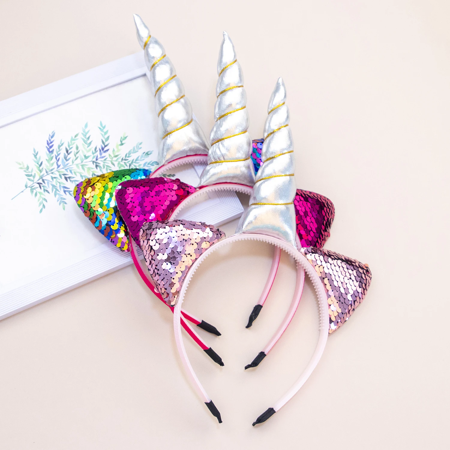 1PC New Cute Women Kids Cat Ears Headband Sweet Girls Unicorn Horn Hair Band Birthday Unicorn Party Headwear