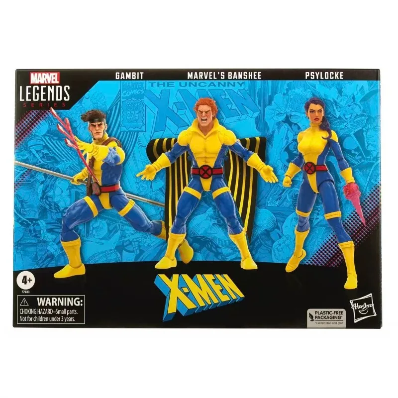 【In Stock】Hasbro Marvel Legends X-Men Psylocke Gambit Siren Movable 3-figure Set Movable Figure Model Toy Collection Gift view 2