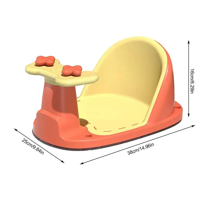 Sedile per vasca da bagno per bambini supporto per vasca da bagno con ventose sedili per bagno Surround sedile da bagno per neonato con schienale ergonomico per 6-36