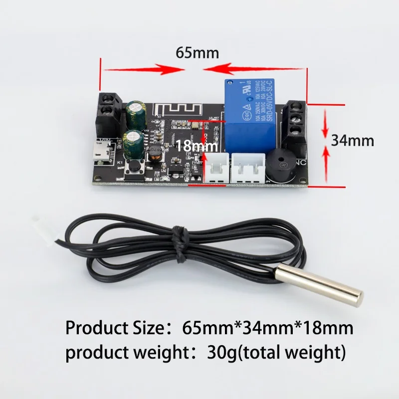 1PCS WIFI Remote Thermostat Temperature Controller Module Cooling and Heating APP Temperature For arduino Module Board