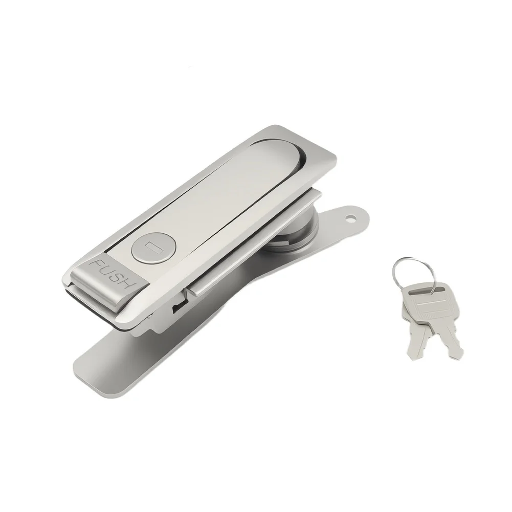 1pc Stainless Steel Cabinet Door Lock AB103-2 Industrial Electrical Panel Lock For Switch Cabinets Industrial Use