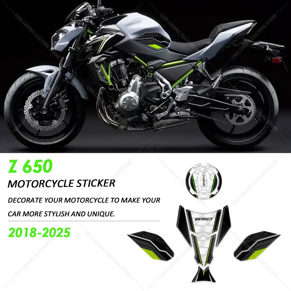 

Motorcycle Accessories 3D Gel Motorcycle Tank Pad Protector Decal Stickers Kit Resin Waterproof Sticker For Z 650 2018-2025