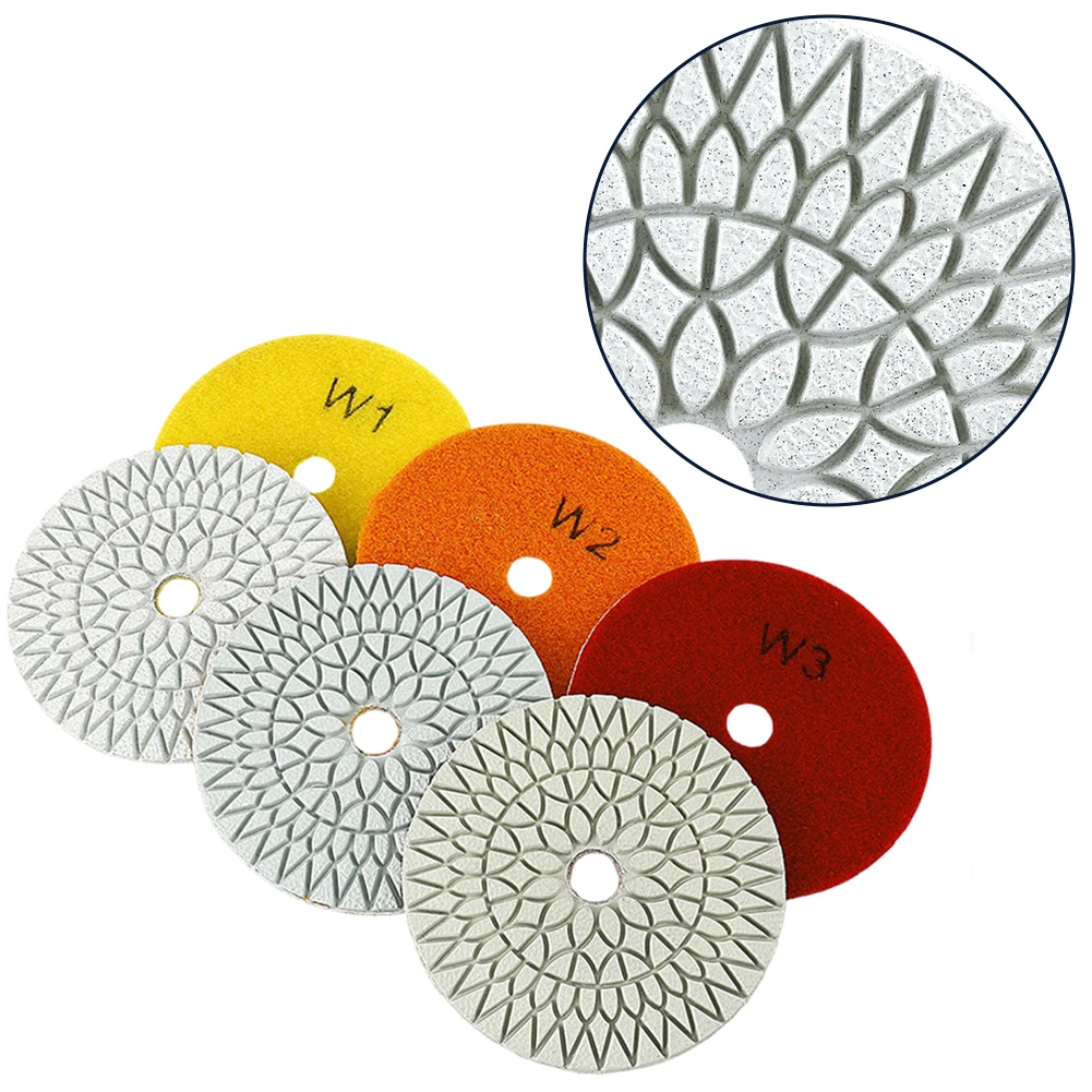 1pc Three-Step Water Grinding Pads For Marble Granite Concrete Floors Polishing Abrasive Tools Accessories