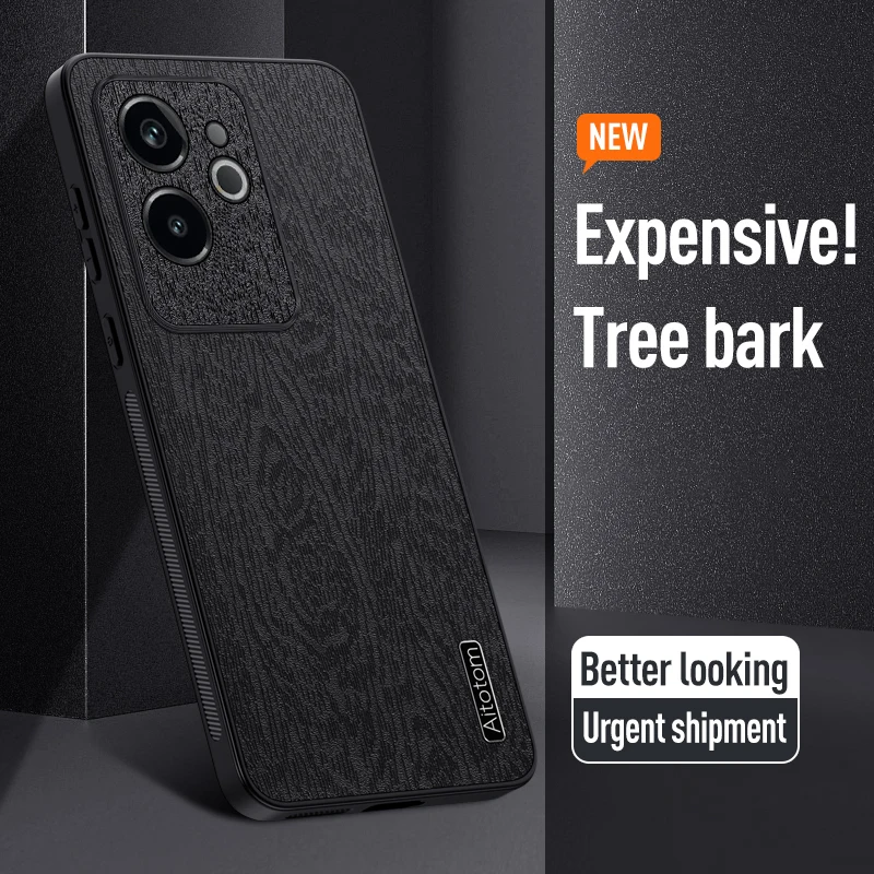 

Leather Case for Oppo Realme GT6 (China) Tree Pattern Full Camera Silicone Protection Matte Phone Cover RealmeGT6 (China) Shell