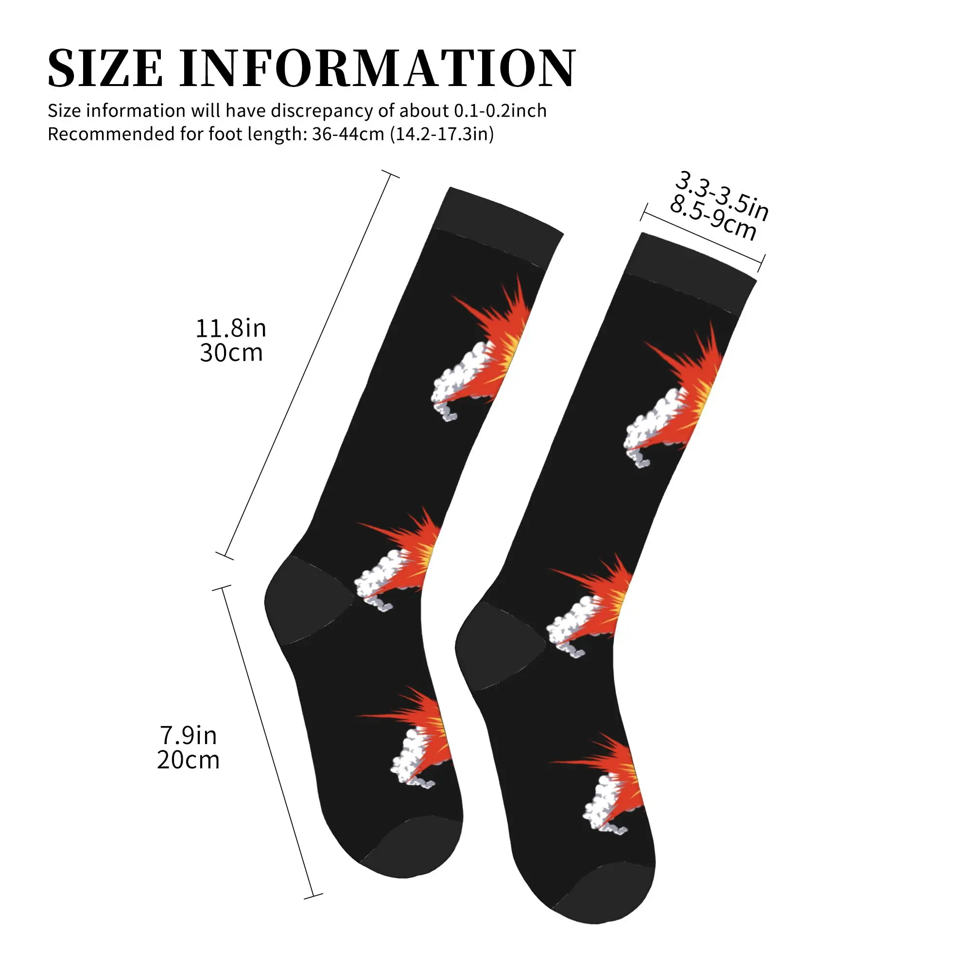 Neco Arc Cartoon Animated Cat Men Women Sports Compression Socks Unisex Fun  Spring Summer Autumn Winter Dress Socks view 4