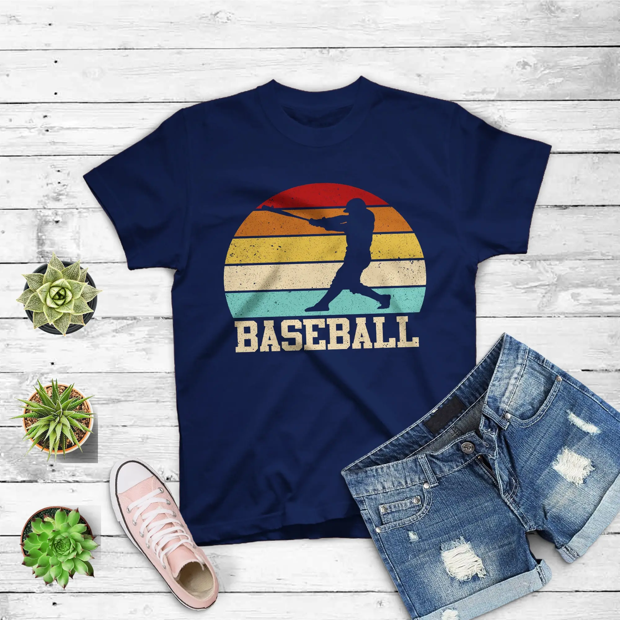 Baseball Retro Style T Shirt