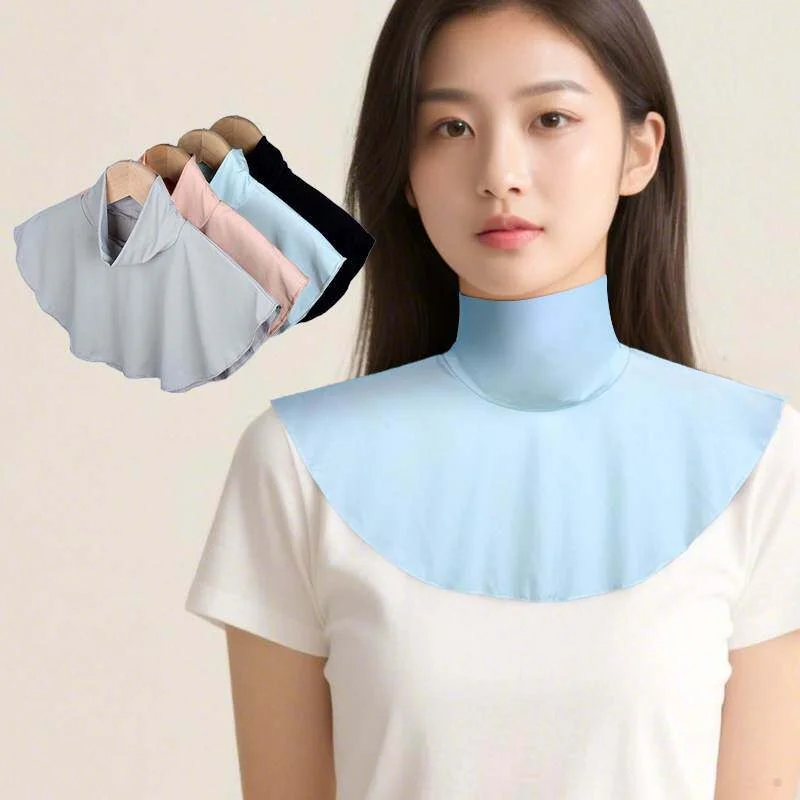 summer-thin-ice-silk-scarf-women's-neck-protection-sunscreen-shawl-outdoor-driving-neck-guard-fake-collar-neck-protection