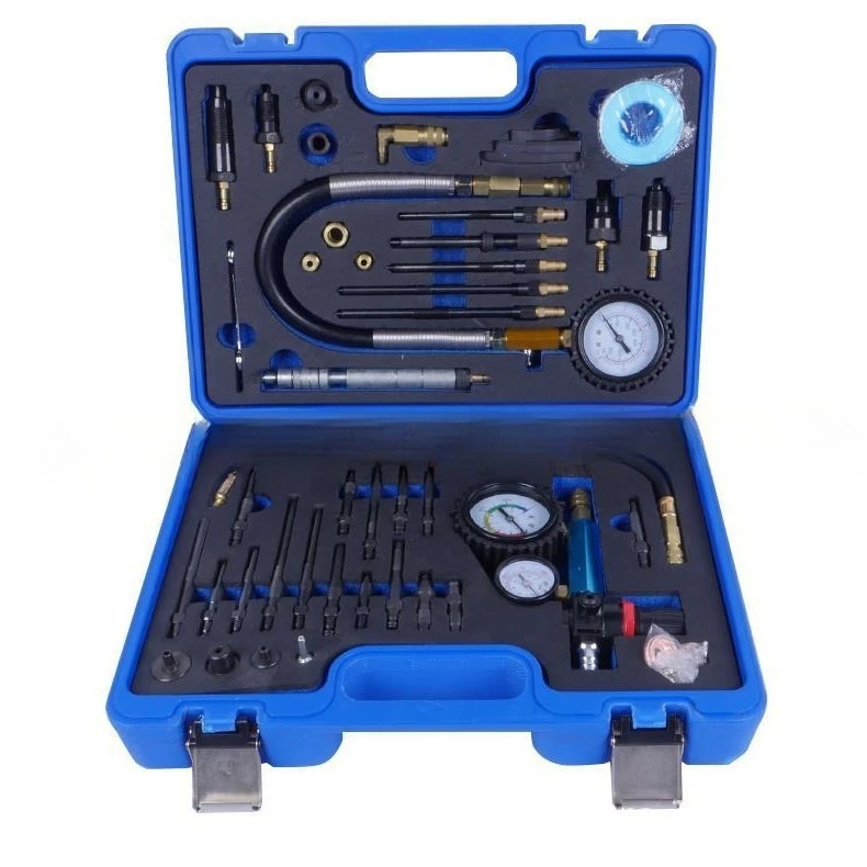 Auto maintenance 46-piece set Double gauge leakage tester Carbon steel sleeve tool Pressure measurement tool set