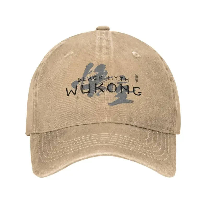 Y2K Vintage Black Myth Wukong Game Baseball Men Women Distressed Denim Washed Snapback Hat Outdoor Summer Hats Cap