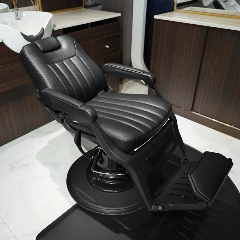 

High-end Retro Barber Chair Oil-headed Put Down Barber Chair Shaving Lift Hair Special Hair Sillas De Barberia Salon Furniture