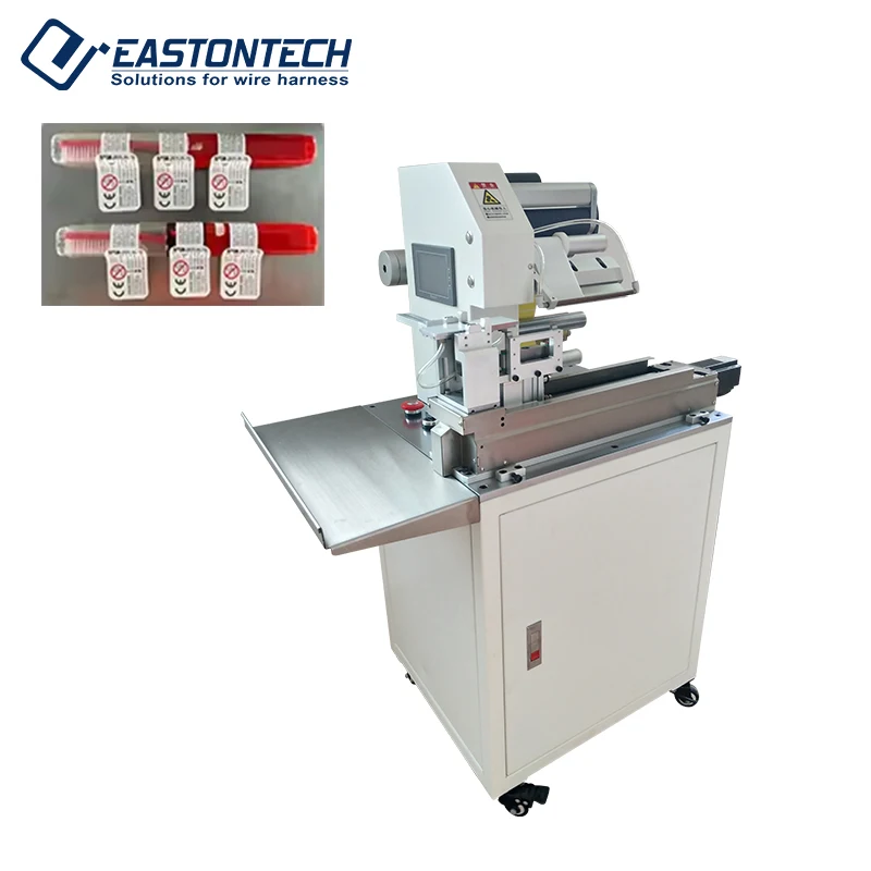 Semi-Automatic USB Wire Labeler Folder Accurate Cable Manufacturing Equipment Toothpick Flag Sticker Folding Machine