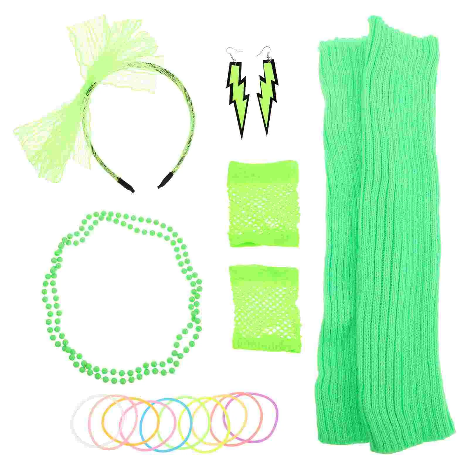 

Prom Party Set Girl Headbands 80s Accessories Neon Girls Clothes Costume Ideas Wear Fashion Vintage