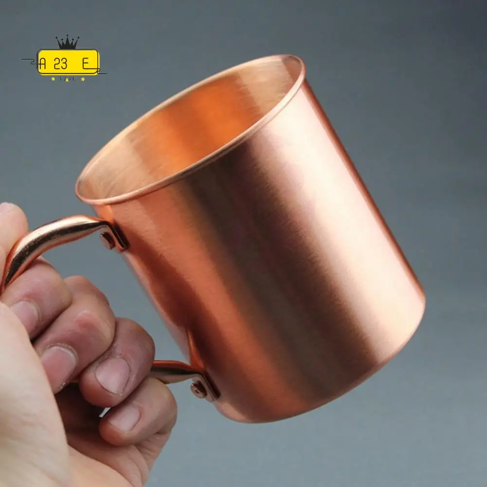 

A23E-450ML Copper Mug Water Cup Moscow Mule Cup Straight Body Curling Cup Bar Cocktail Glass Beer Mug