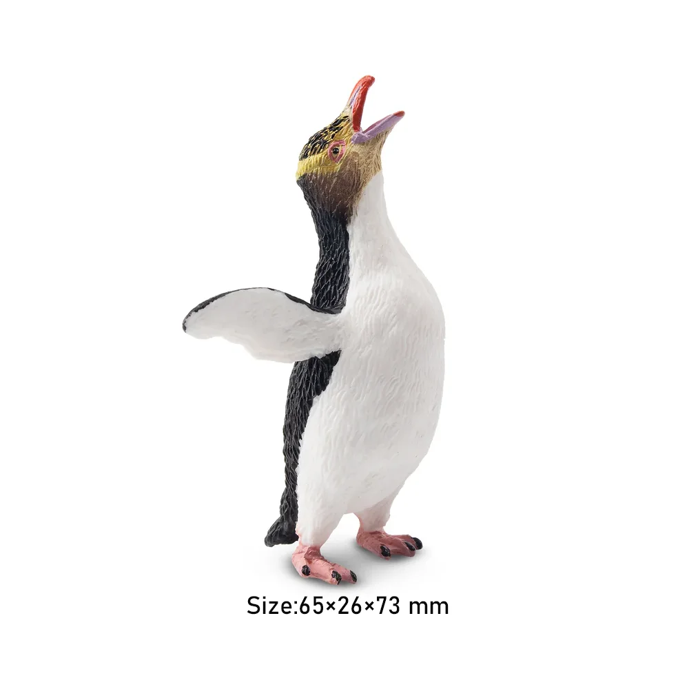 Toymany Simulation Yellow-eyed Penguin Polar Animal Model Toy Mini Figures Dolls Action Figurines Toys Children Gift  Cake Decor
