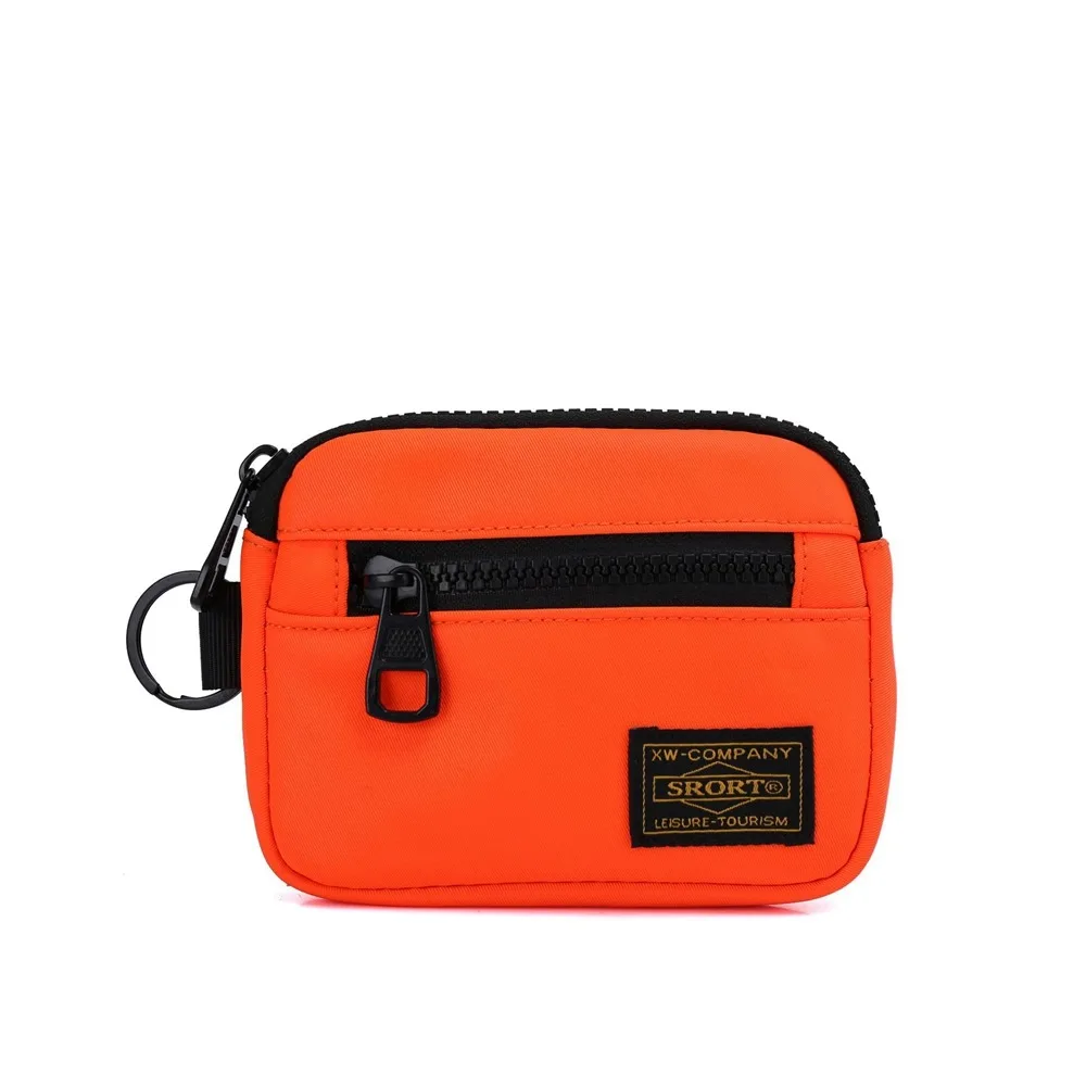 

Portable Canvas Coin Purse Card Holder Korean Style Men Wallet Lightweight Zipper Pouch Mini Earbuds Storage Bag Earphone Bag