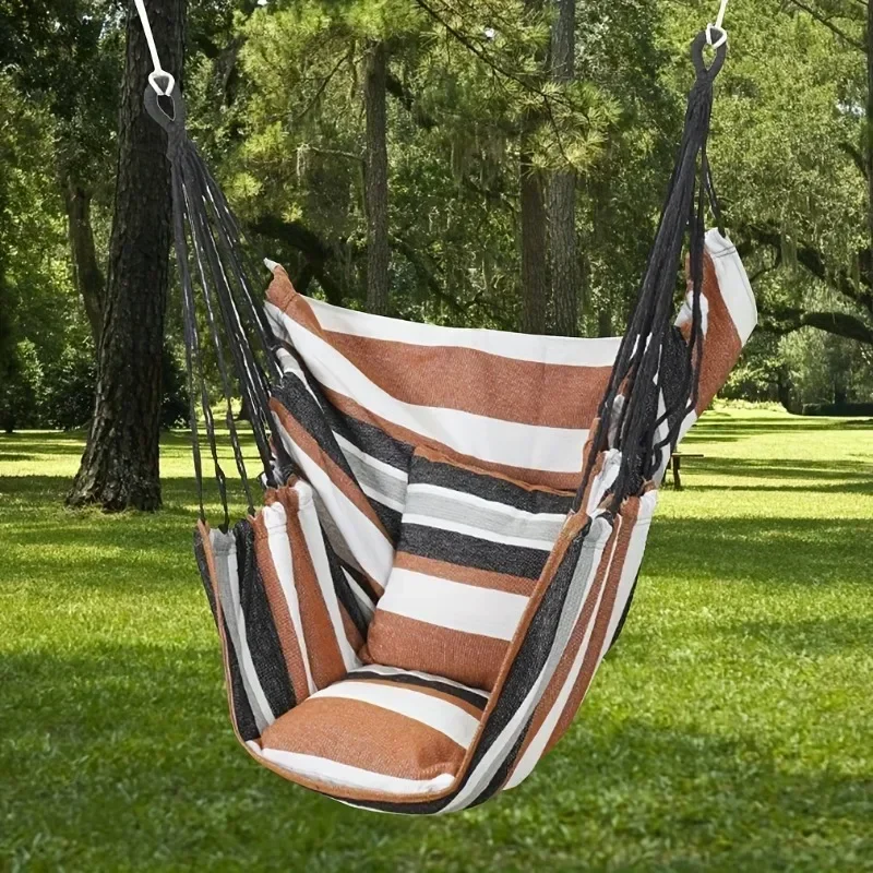 

Chair(With Storage Bag 1pc Outdoor Hammock Chair Canvas Leisure Swing Chair No Pillow Or Cushion Dormitory Hammock Swing Rocking