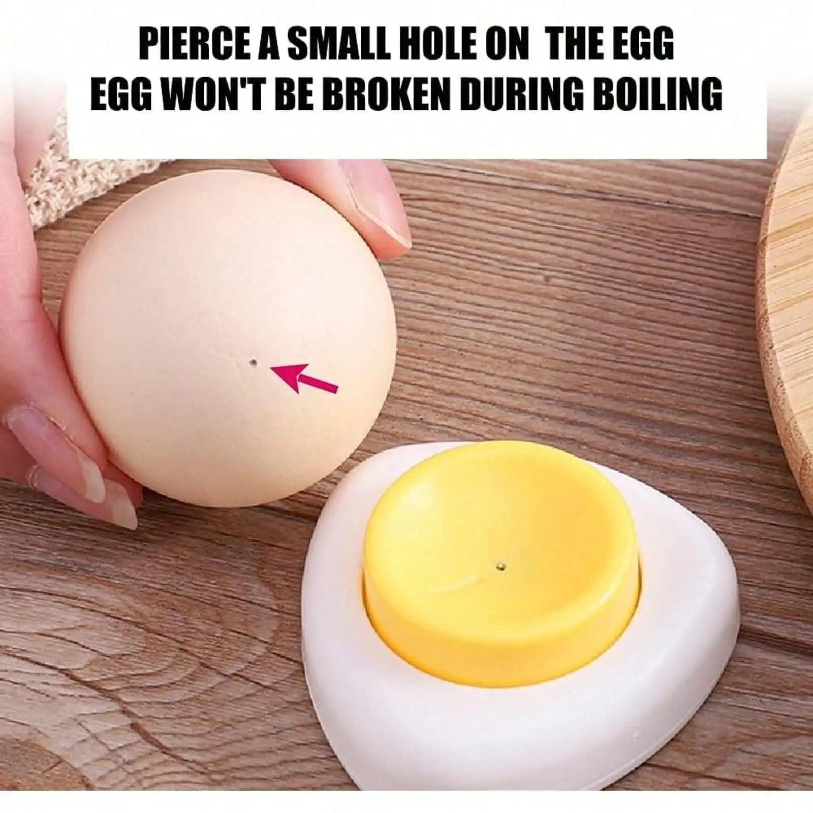 Magnetic Egg Pricker For Boiled Eggs With Safety Lock Egg Piercer To Prevent Cracking Easy Peel Hard Boiled Egg Minimalist Kitchen Gadget For Home Cooking