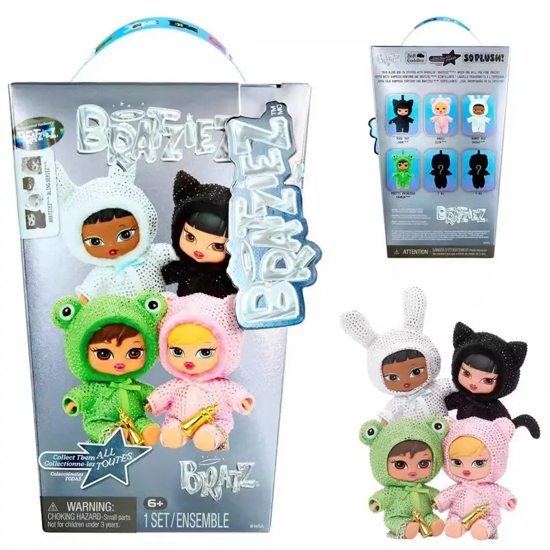 Original MGA Bratz Mystery‑Styled Plush Collectible Figure, Bag Pendant Hanging Ornament Decor Display Piece for Adult Collector