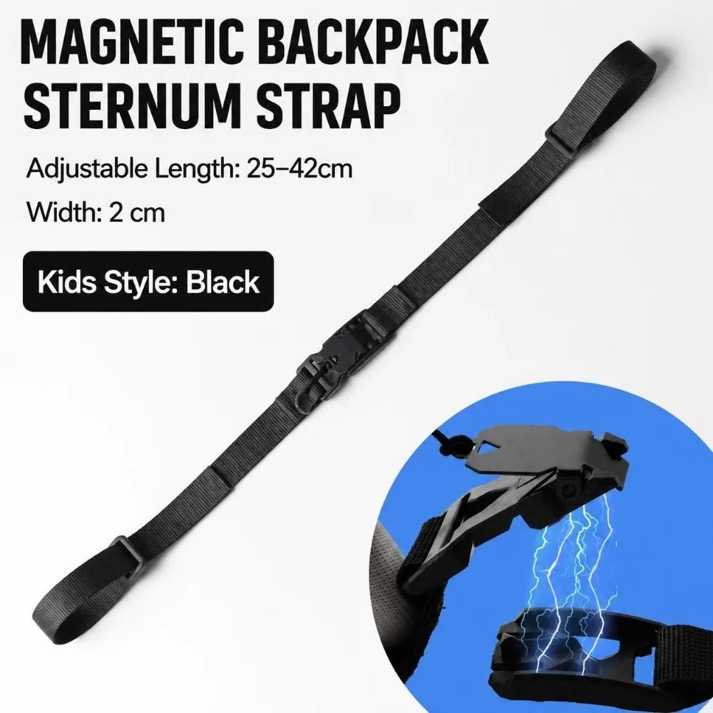 Magnetic Buckle Backpack Chest Pack Strap Adjustable Length Easy Detachable Adjustable Shoulder Strap Versatile Durable
