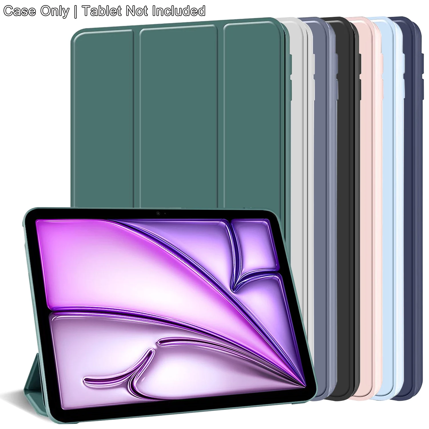 Tri-fold Flip Case For iPad Air 13 inch 2024 2025 2026 (M2/M3/M4) A2900/A3269/A3271 Magnetic Stand PU Leather Protective Cover