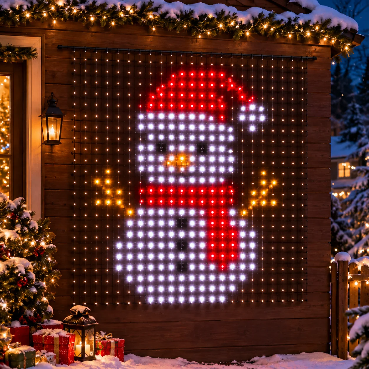結婚式やクリスマスに最適な、bluetoothアプリで操作できるカーテンライトセット。壁や窓、自宅のパーティーの装飾に使える、diyでカスタマイズ可能な背景ライト。