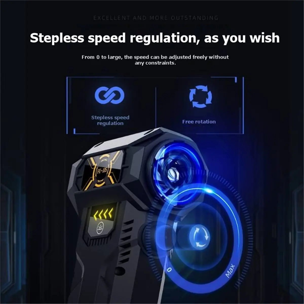 618 Mega Sale Compressed Air Duster 130000RPM Electric Air Blower with 4-Speed Adjustable & LED Light Rechargeable Fast-Charging