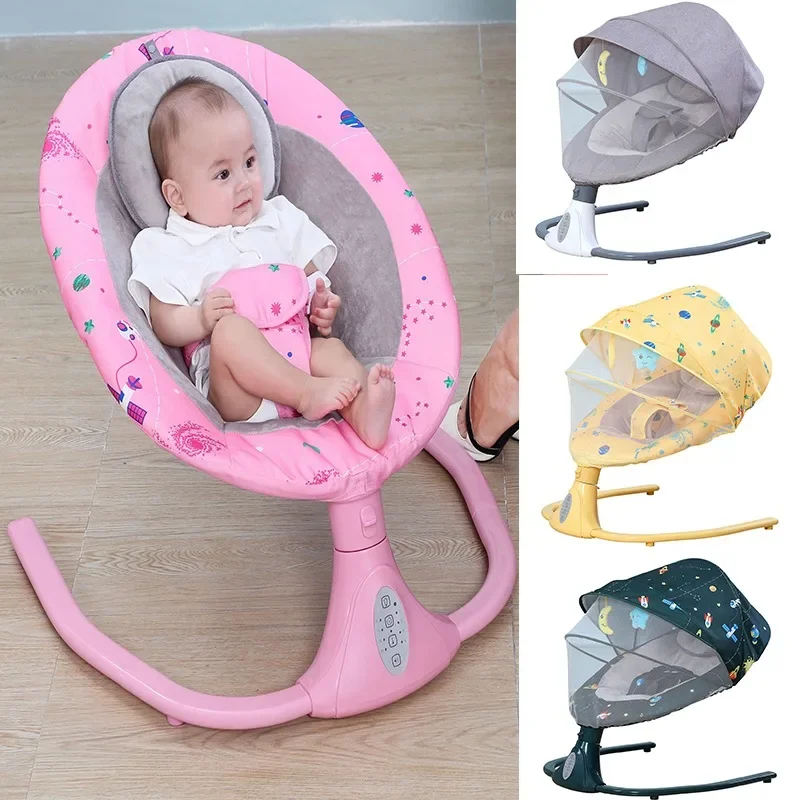 Smart Baby Rocking Chair New Style Multifunctional Foldable and Washable Mother Coax The Baby To Sleep Baby Swing Electric