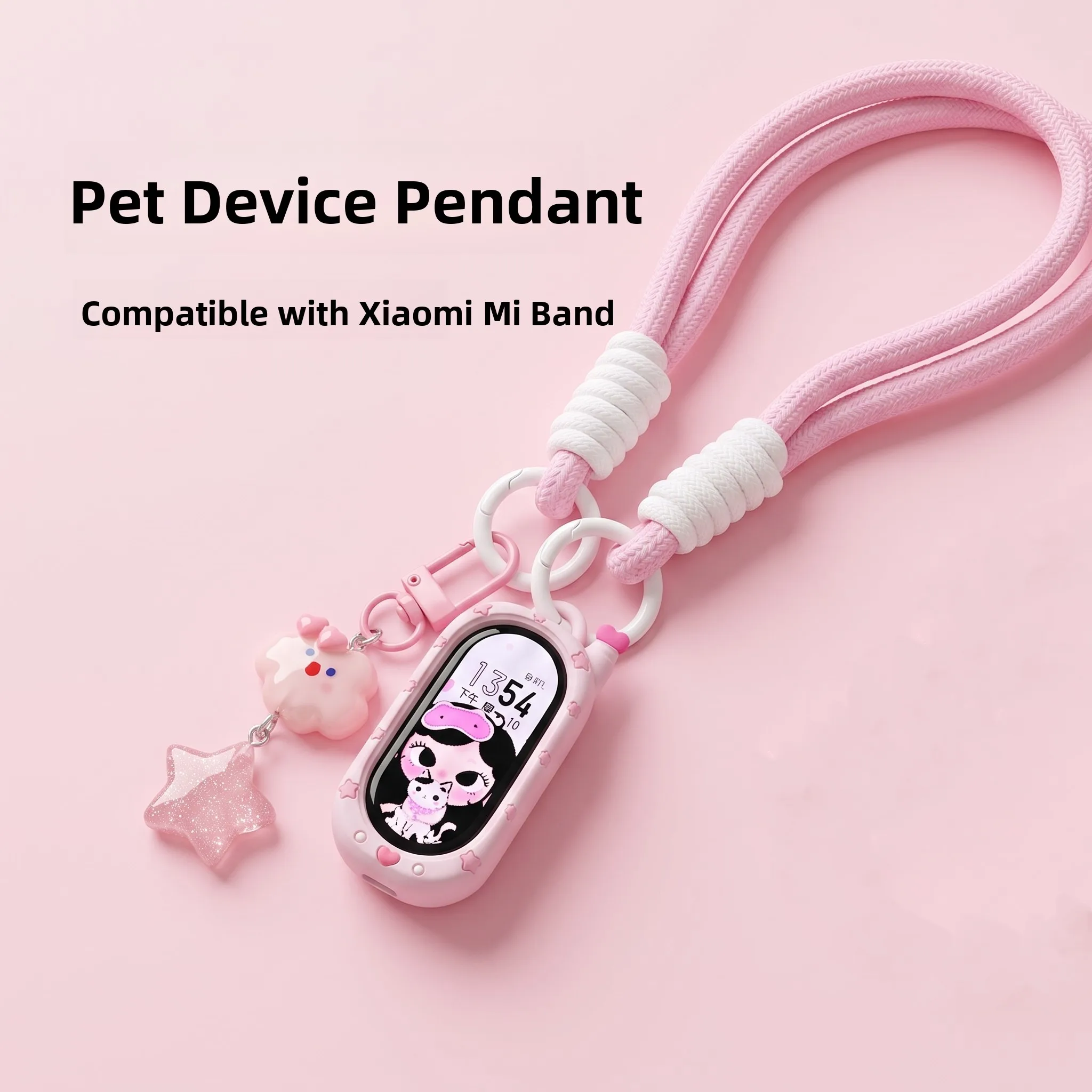 Iboann Silicone Protective Case for  Band Ceramic NFC Version Cute Cartoon Lanyard Universal Bus Metro Card Holder