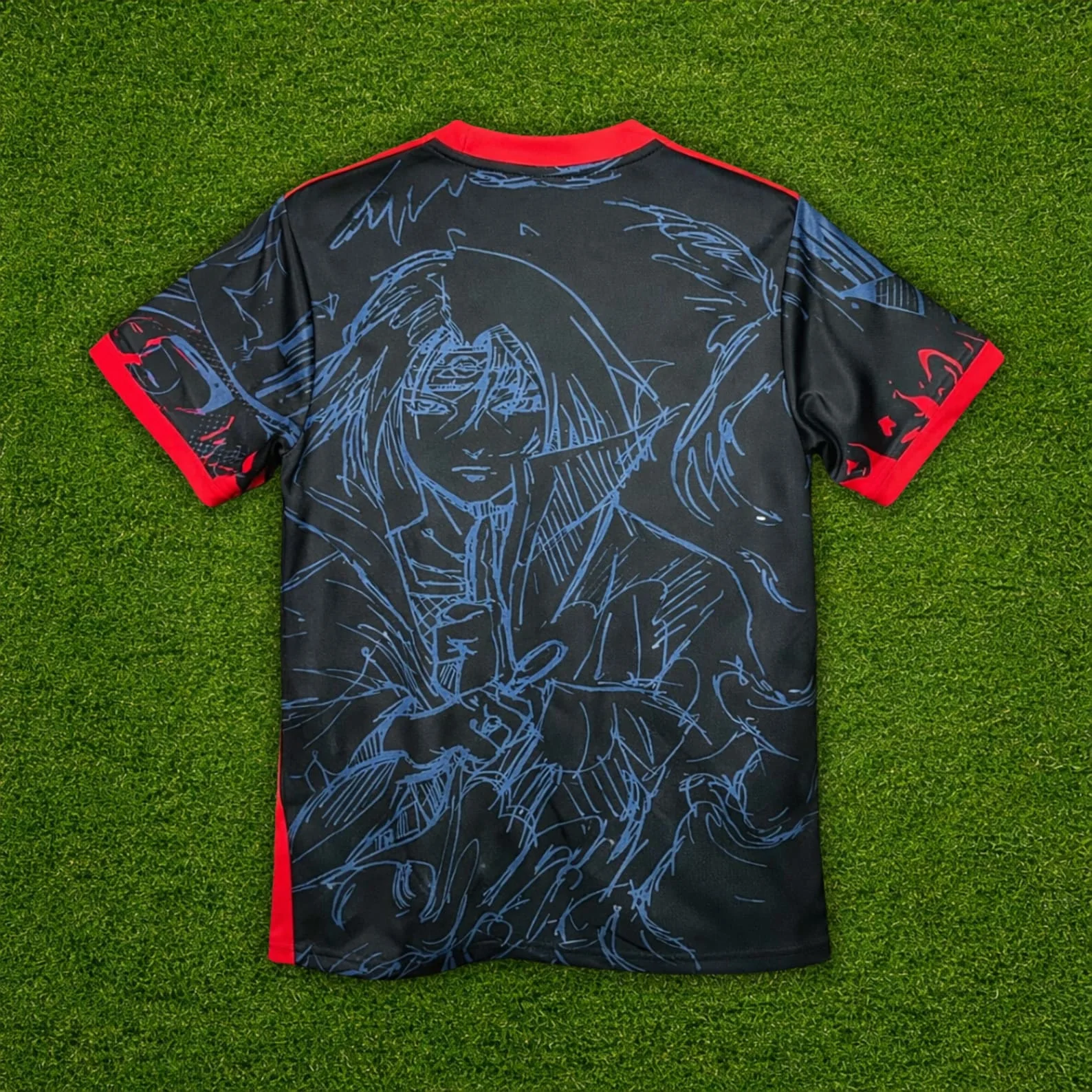 Naruto Anime Itachi Uchiha Concept Soccer Japan Football Jersey Wind Breathable Quick Drying T-shirt Male Female Parent Tops