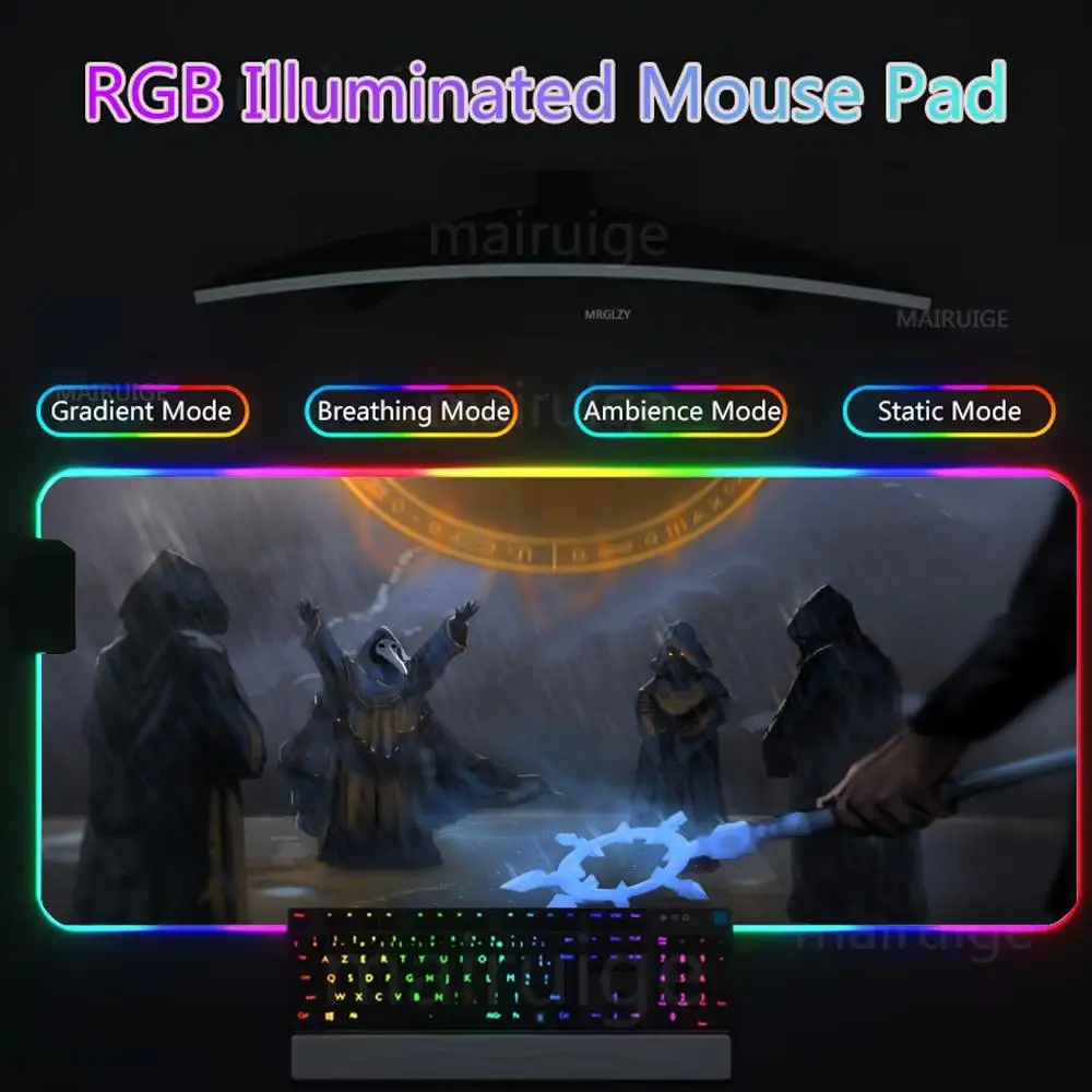 Terraria Mouse Pad Gamer Rgb Desk Mat Back Light Led Mousepad Setup Gaming Accessories Deskmat Big Mousepepad Backlight