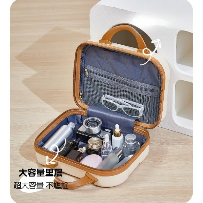 Waterproof Suitcase Additional Bag for Women 14-inch Boarding Light Portable Tie Rod Small Fresh Cosmetic Case Stowable Boarding