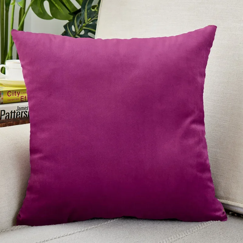 

Purple Velvet Cushion Cover 45x45 Soft Pillowcase Decorative Pillows for Sofa Home Decor Pillow Cover Couch Cushion Cover 40*40