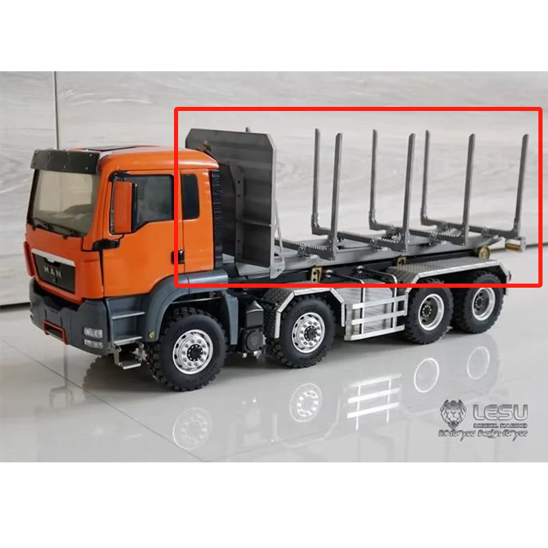 LESU 1/14 Tamiya hydraulic roll-off full unloading truck pallet loading wood