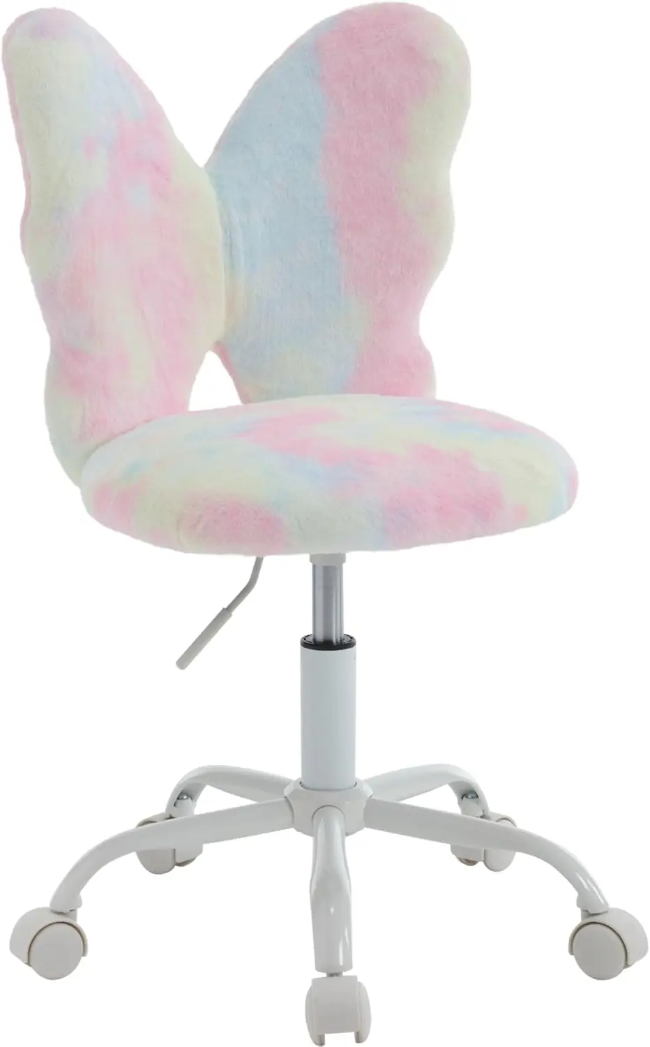 

Butterfly Kids Desk Chair Girls Students Study Chair Adjustable Computer Chair Furry Swivel Office Chair Child Reading Chair