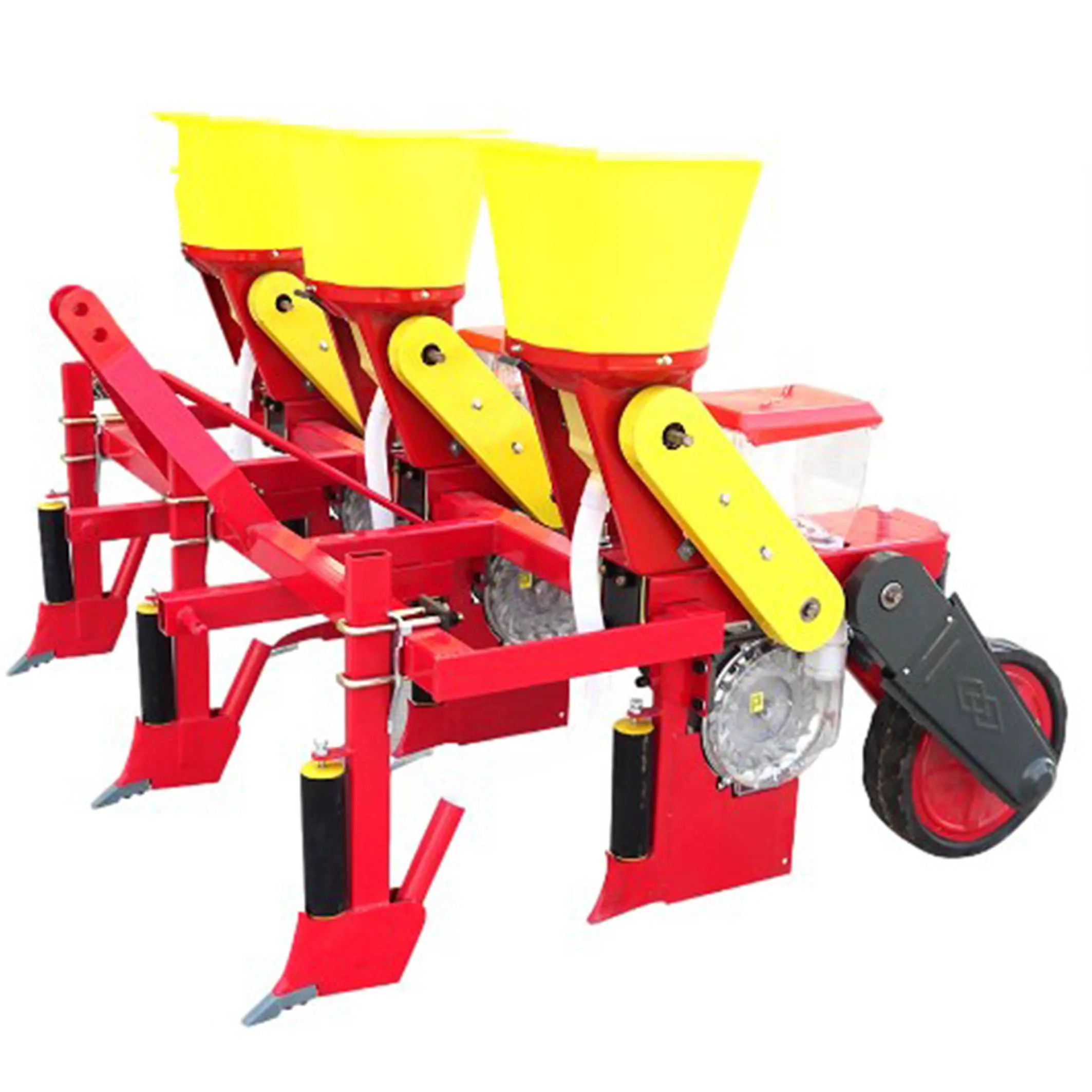 High-Performance Agricultural Seeder Machinery Tractor mounted 3 Rows seeder Planter with Fertilizer maize seeder