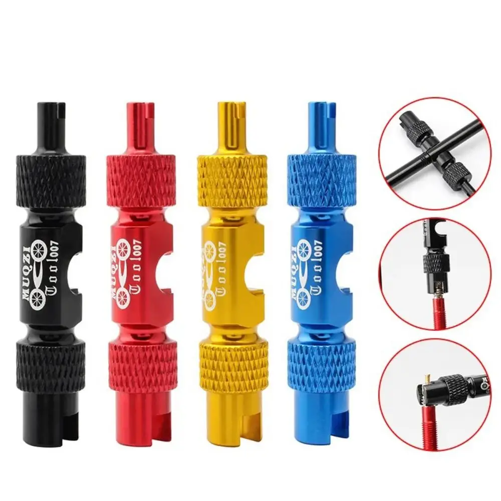 Aluminum Alloy Multifunction Tire Nozzle Wrench Double-head Repair Tools Valve Removal Wrench Multifunction Extension Rod