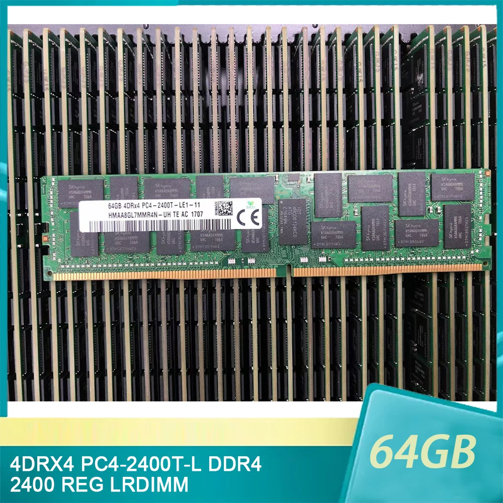 1 Pcs For SK Hynix RAM HMAA8GL7MMR4N-UH 64G 64GB 4DRX4 PC4-2400T-L DDR4 2400 REG LRDIMM Server Memory