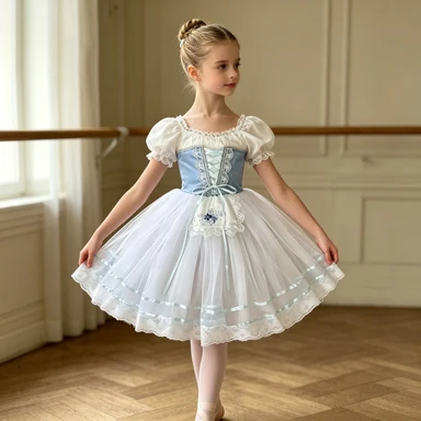 professional-elegant-girl-kid-ribbon-lace-puff-sleeve-diamond-ballerina-stage-competition-performance-children-girl-ballet-dance