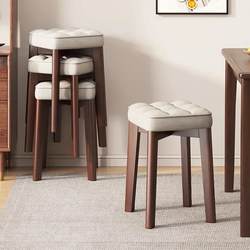 

Benches Stool Aesthetic Furniture Chairs Stackable Modern Bar Stools Antique Kitchen Sillas Para Comedor Pack Lazy Chair Yht