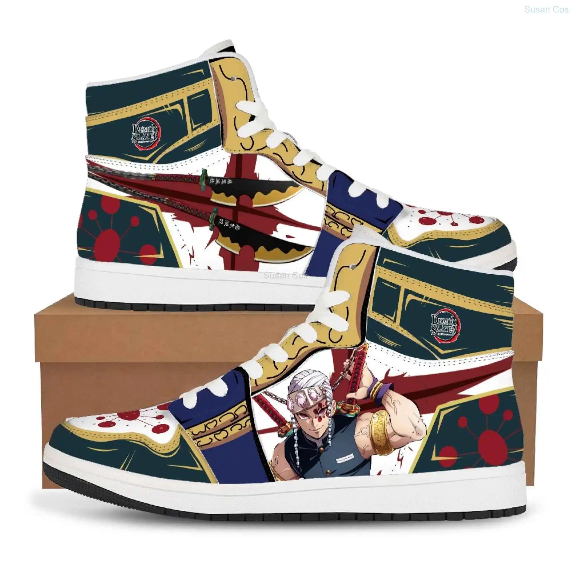 

Men's Uzui Tengen Hashira Demon Anime shoes sports shoesCustomized version Cute comic style Gifts male female Cosplay