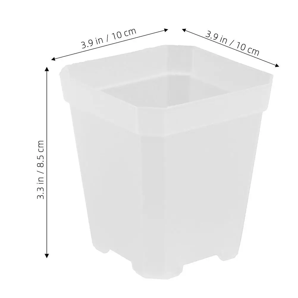 20Pcs Nursery Pots Plastic Seedling Starter Planter Lightweight Pot with Drainage Holes for Indoor Outdoor Plants Garden